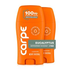 Carpe 100-Hour Deodorant Antiperspirant. Eucalyptus - 2 Pack
